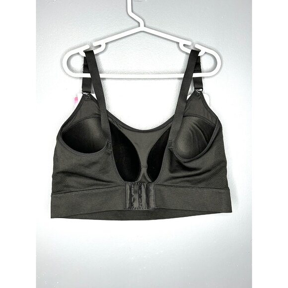 Warners Olga Bra Womens Large Black Leopard Jacquard Wire Free Easy Does GM9401A - Picture 6 of 10